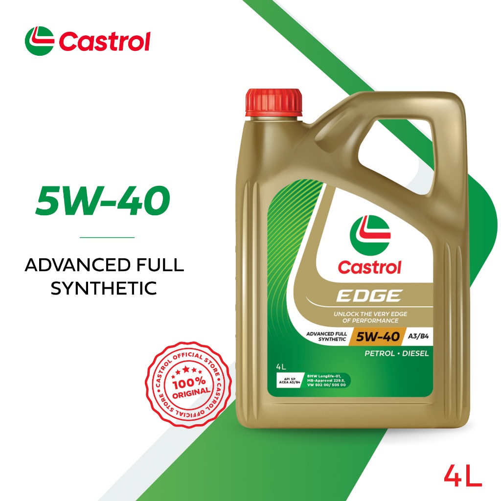 Castrol EDGE 5W-40 Tam Sentetik Motor Yağı 4 Litre (3429805) - Orijinal Ürün Görseli | Petrogen Otomotiv