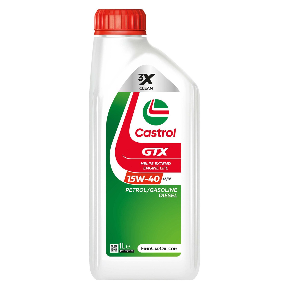 Castrol GTX 15W-40 A3/B3 Motor Yağı 1 Litre (3430143) - Orijinal Ürün Görseli | Petrogen Otomotiv