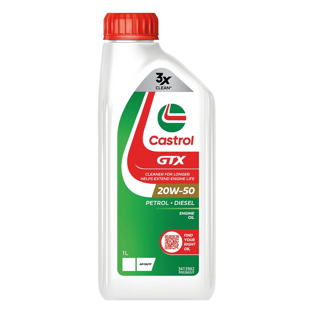 Castrol GTX 20W-50 Motor Yağı 1 Litre (3430153) - Orijinal Ürün Görseli | Petrogen Otomotiv