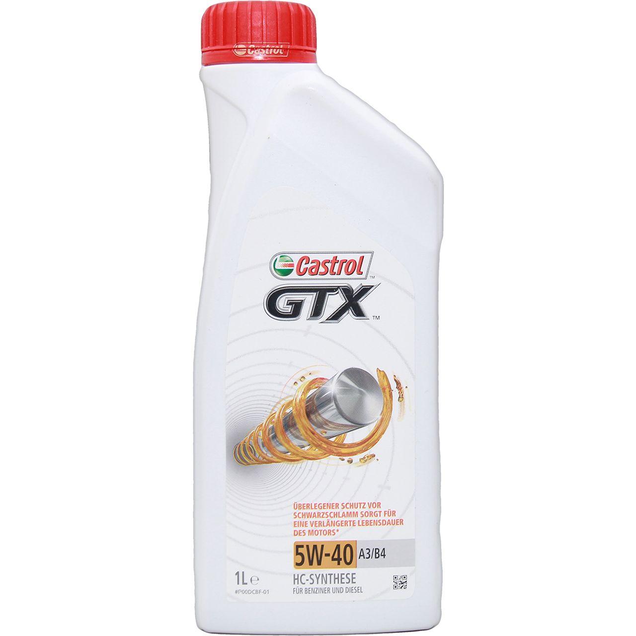 Castrol GTX 5W-40 A3/B4 Tam Sentetik Motor Yağı 1 Litre (3430103) - Orijinal Ürün Görseli | Petrogen Otomotiv