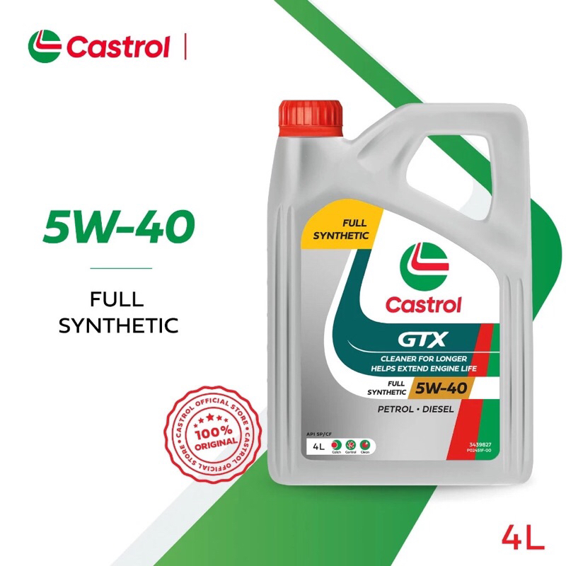 Castrol GTX 5W-40 A3/B4 Tam Sentetik Motor Yağı 4 Litre (3430105) - Orijinal Ürün Görseli | Petrogen Otomotiv