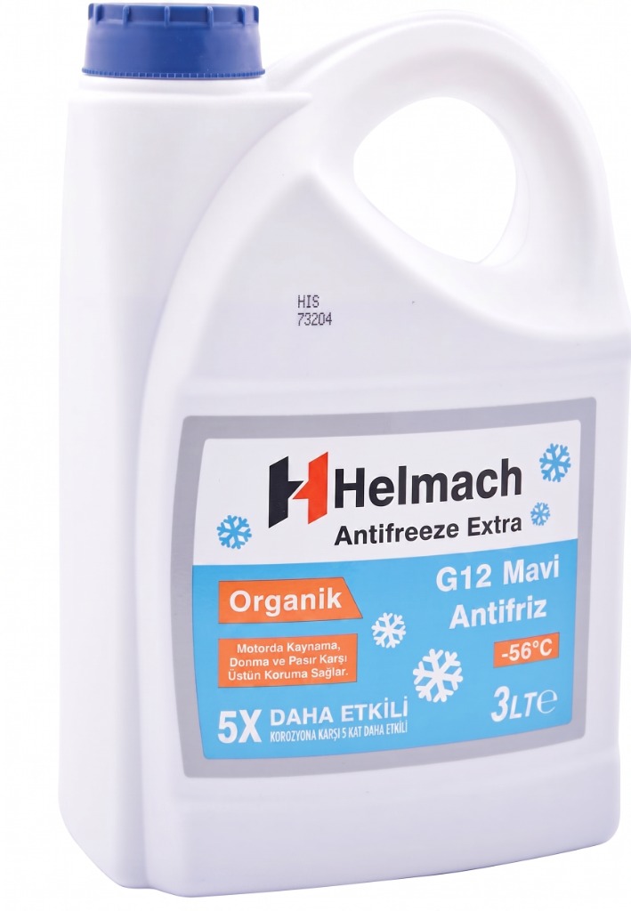 HELMACH ANTIFREEZE EXTRA G12 MAVİ ORGANİK ANTİFRİZ -56°C 3 LİTRE (HLM-AFZ-G12-BLU-3L) - Orijinal Ürün Görseli | Petrogen Otomotiv