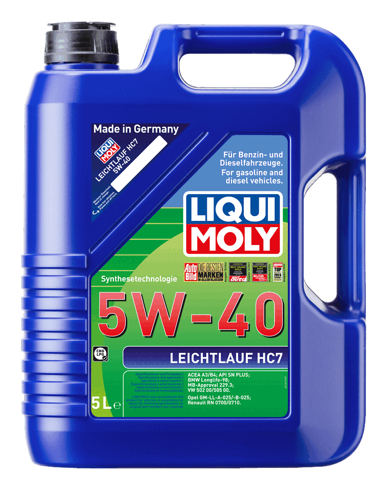 LIQUI MOLY 5W-40 Motor Yağı Leichtlauf HC7 5 Litre (1347) - Orijinal Ürün Görseli | Petrogen Otomotiv