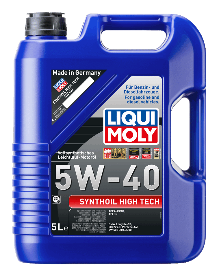 LIQUI MOLY 5W-40 Motor Yağı Synthoil High Tech 5 Litre (1856) - Orijinal Ürün Görseli | Petrogen Otomotiv