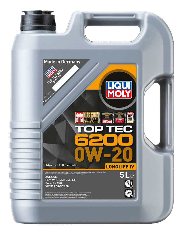 LIQUI MOLY 0W-20 Motor Yağı Top Tec 6200 5 Litre (20789) - Orijinal Ürün Görseli | Petrogen Otomotiv