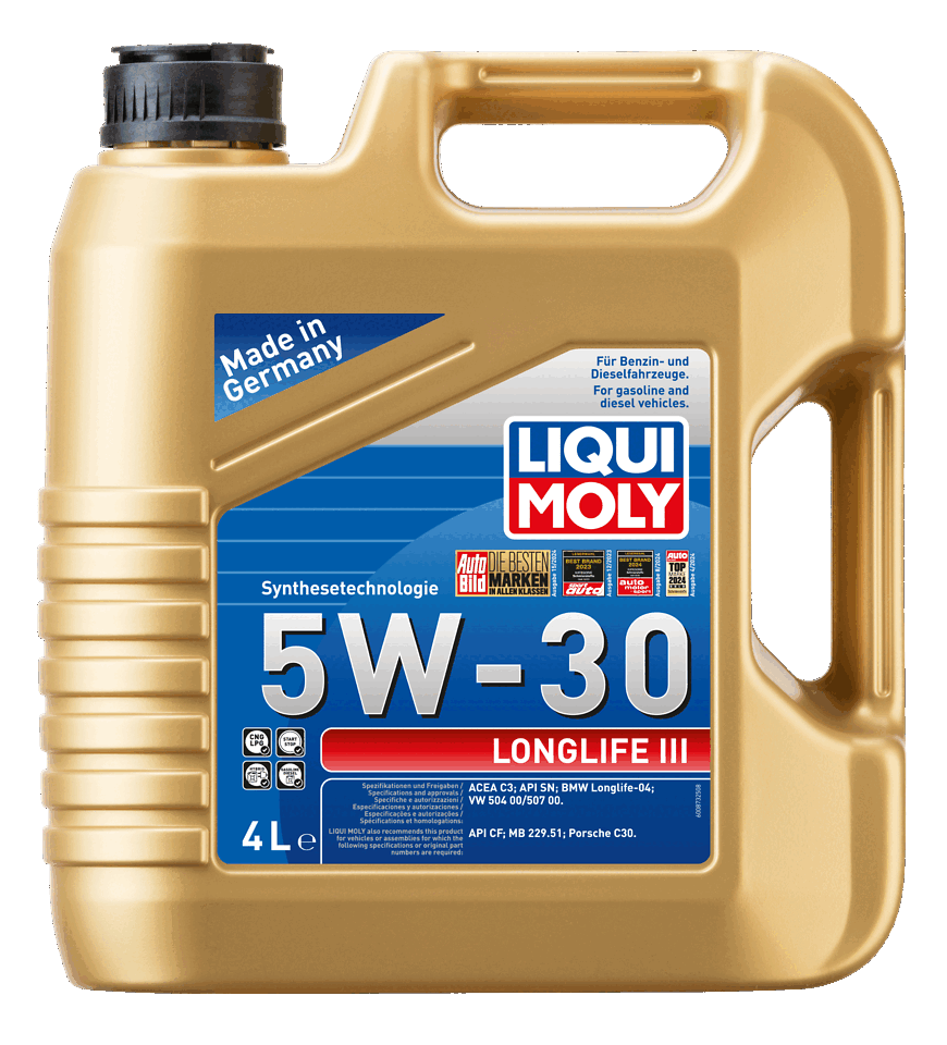 LIQUI MOLY 5W-30 Motor Yağı Longlife III 4 Litre (20821) - Orijinal Ürün Görseli | Petrogen Otomotiv