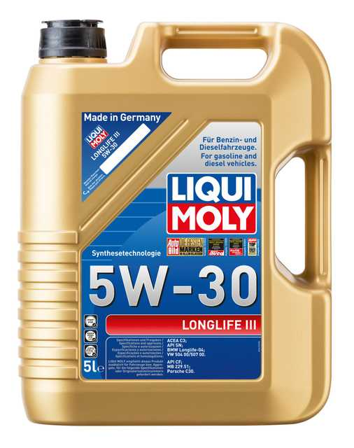 LIQUI MOLY 5W-30 Motor Yağı Longlife III 5 Litre (20822) - Orijinal Ürün Görseli | Petrogen Otomotiv