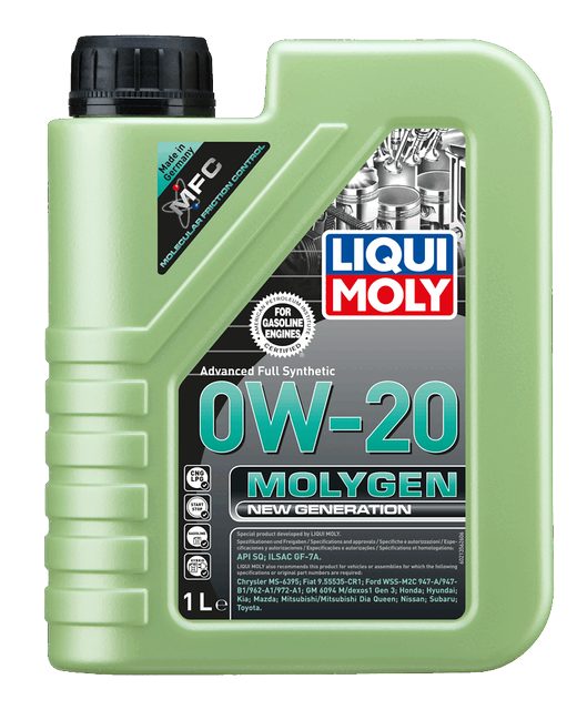 LIQUI MOLY 0W-20 Motor Yağı Molygen New Generation 1 Litre (21356) - Orijinal Ürün Görseli | Petrogen Otomotiv