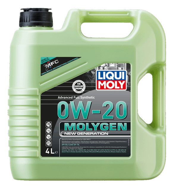 LIQUI MOLY 0W-20 Motor Yağı Molygen New Generation 4 Litre (21357) - Orijinal Ürün Görseli | Petrogen Otomotiv