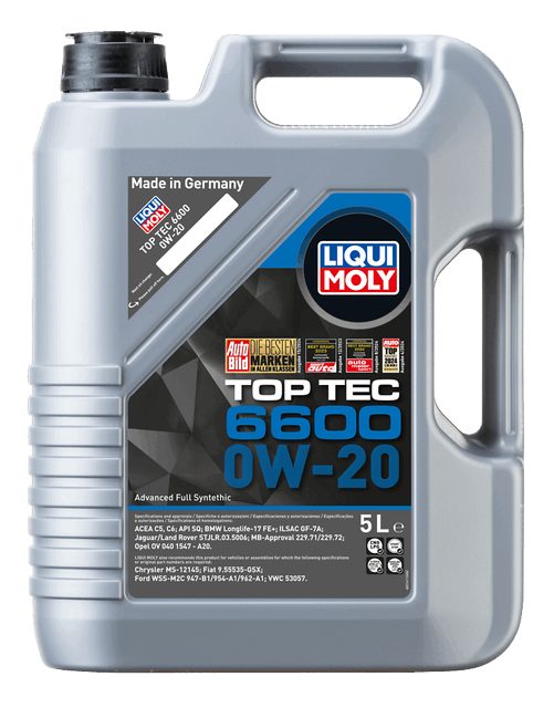 LIQUI MOLY 0W-20 Motor Yağı Top Tec 6600 5 Litre (21411) - Orijinal Ürün Görseli | Petrogen Otomotiv