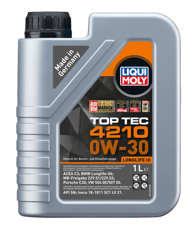 LIQUI MOLY 0W-30 Motor Yağı Top Tec 4210 1 Litre (21604) - Orijinal Ürün Görseli | Petrogen Otomotiv