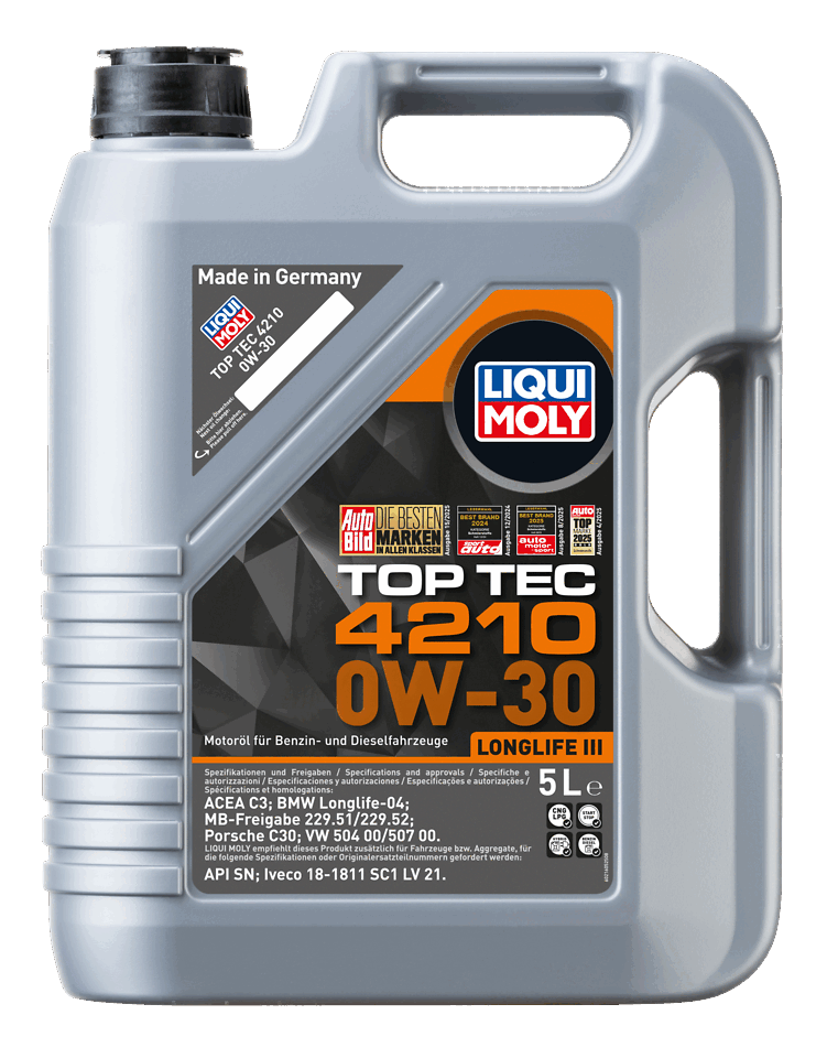 LIQUI MOLY 0W-30 Motor Yağı Tam Sentetik Top Tec 4210 5 Litre (21605) - Orijinal Ürün Görseli | Petrogen Otomotiv
