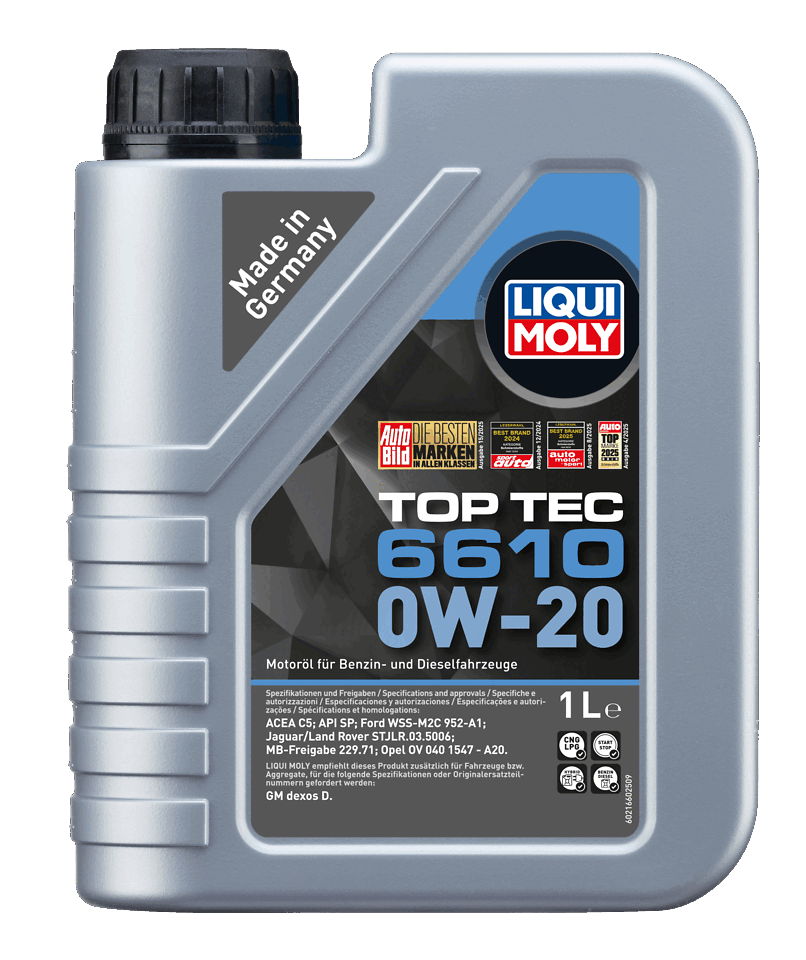 LIQUI MOLY 0W-20 Motor Yağı Top Tec 6610 1 Litre (21660) - Orijinal Ürün Görseli | Petrogen Otomotiv