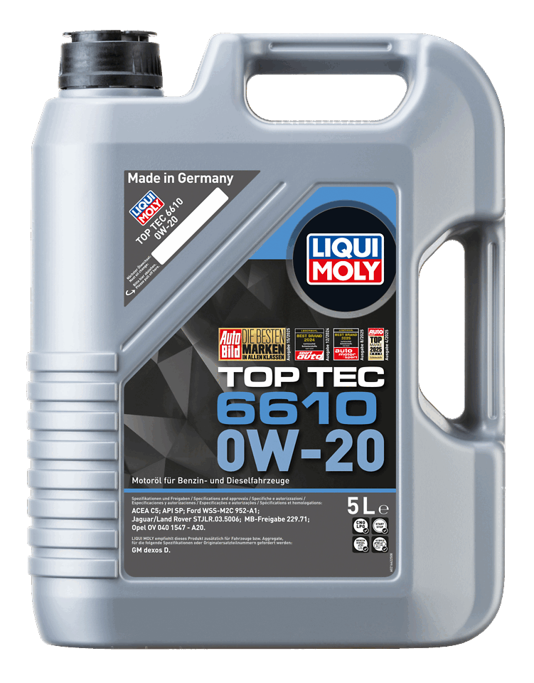 LIQUI MOLY 0W-20 Motor Yağı Top Tec 6610 5 Litre (21662) - Orijinal Ürün Görseli | Petrogen Otomotiv