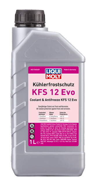 LIQUI MOLY Antifriz Coolant & Antifreeze KFS 12 Evo 1 Litre (21740) - Orijinal Ürün Görseli | Petrogen Otomotiv