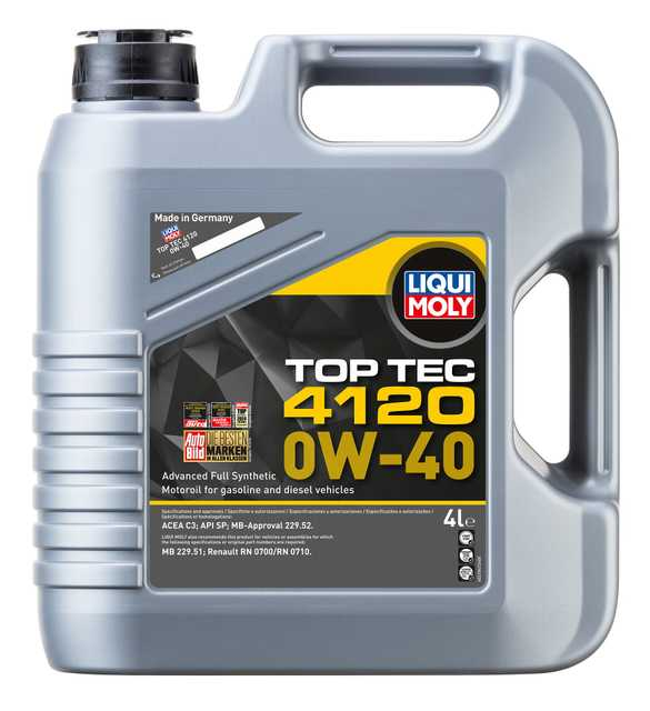 LIQUI MOLY 0W-40 Motor Yağı Top Tec 4120 4 Litre (21847) - Orijinal Ürün Görseli | Petrogen Otomotiv