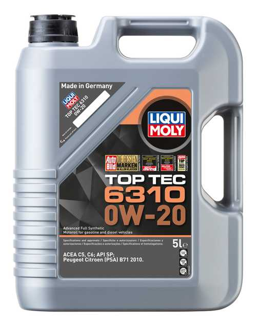 LIQUI MOLY 0W-20 Motor Yağı Top Tec 6310 5 Litre (21882) - Orijinal Ürün Görseli | Petrogen Otomotiv