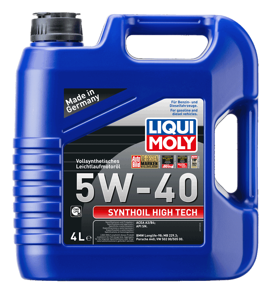 LIQUI MOLY 5W-40 Motor Yağı Tam Sentetik Synthoil High Tech 4 Litre (2194) - Orijinal Ürün Görseli | Petrogen Otomotiv