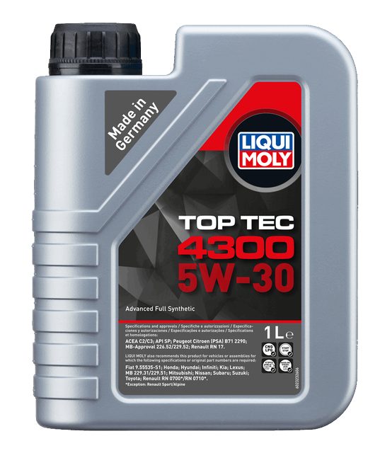 LIQUI MOLY 5W-30 Motor Yağı Top Tec 4300 1 Litre (2323) - Orijinal Ürün Görseli | Petrogen Otomotiv