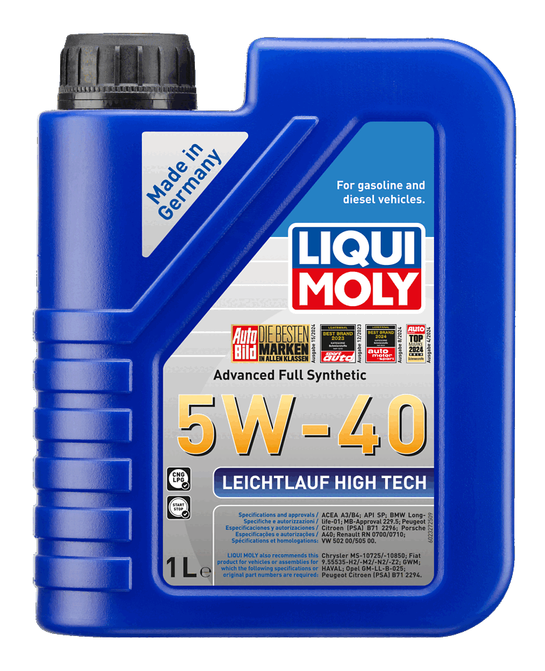LIQUI MOLY 5W-40 Motor Yağı Leichtlauf High Tech 1 Litre (2327) - Orijinal Ürün Görseli | Petrogen Otomotiv