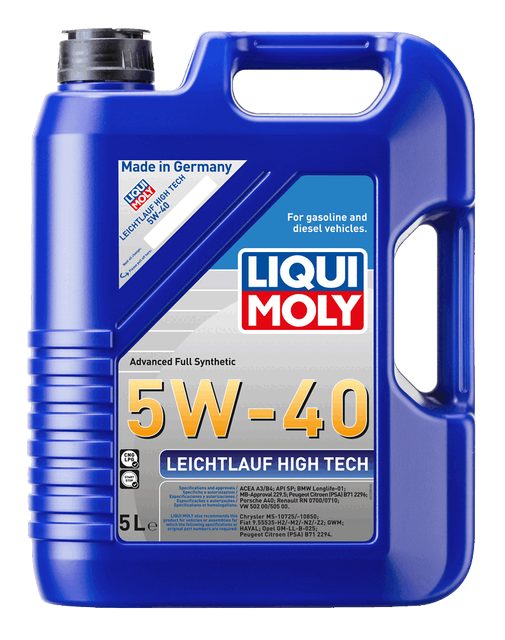 LIQUI MOLY 5W-40 Motor Yağı Leichtlauf High Tech 5 Litre (2328) - Orijinal Ürün Görseli | Petrogen Otomotiv