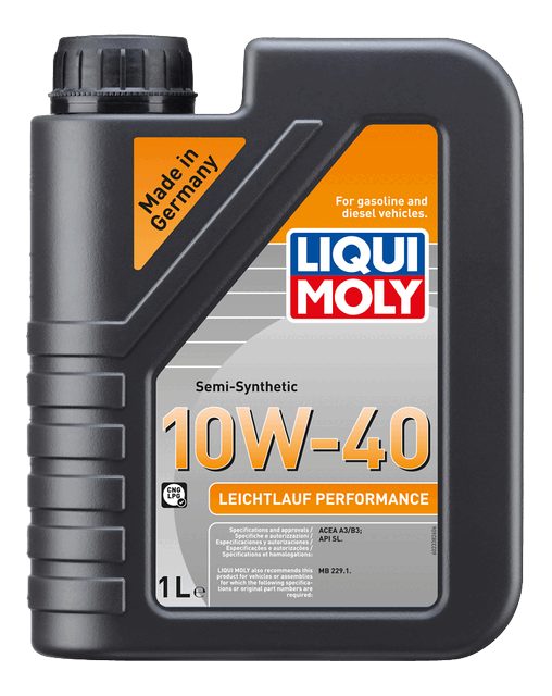 LIQUI MOLY 10W-40 Motor Yağı Leichtlauf Performance 1 Litre (2338) - Orijinal Ürün Görseli | Petrogen Otomotiv