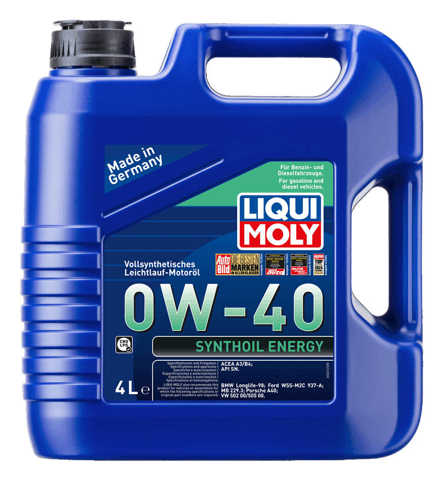 LIQUI MOLY 0W-40 Motor Yağı Synthoil Energy 4 Litre (2451) - Orijinal Ürün Görseli | Petrogen Otomotiv