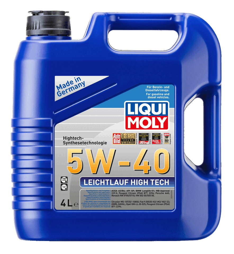 LIQUI MOLY 5W-40 Motor Yağı Leichtlauf High Tech 4 Litre (2595) - Orijinal Ürün Görseli | Petrogen Otomotiv