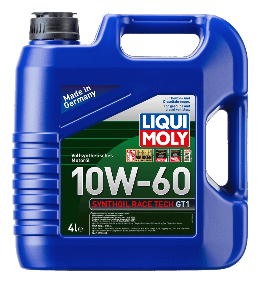 LIQUI MOLY 10W-60 Motor Yağı Synthoil Race Tech GT1 4 Litre (7535) - Orijinal Ürün Görseli | Petrogen Otomotiv