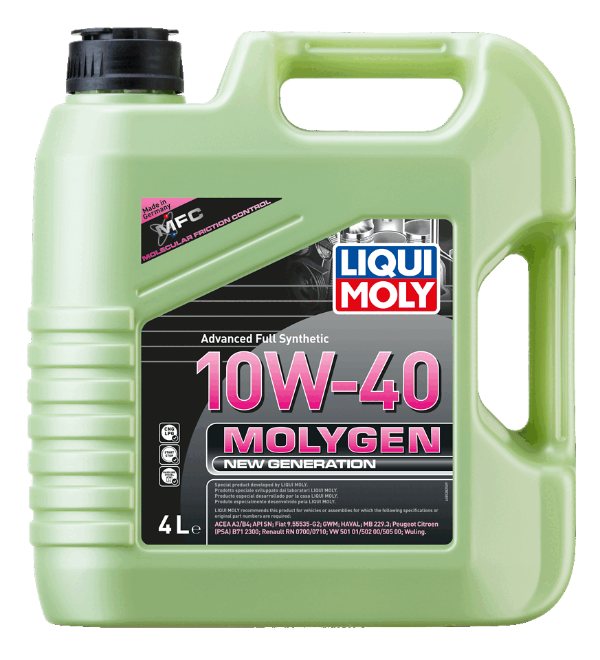 LIQUI MOLY 10W-40 Motor Yağı Molygen New Generation 4 Litre (8538) - Orijinal Ürün Görseli | Petrogen Otomotiv
