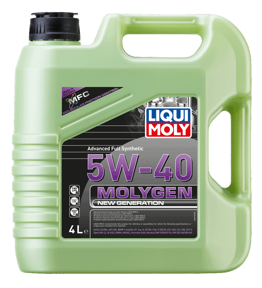 LIQUI MOLY 5W-40 Motor Yağı Molygen New Generation 4 Litre (8578) - Orijinal Ürün Görseli | Petrogen Otomotiv