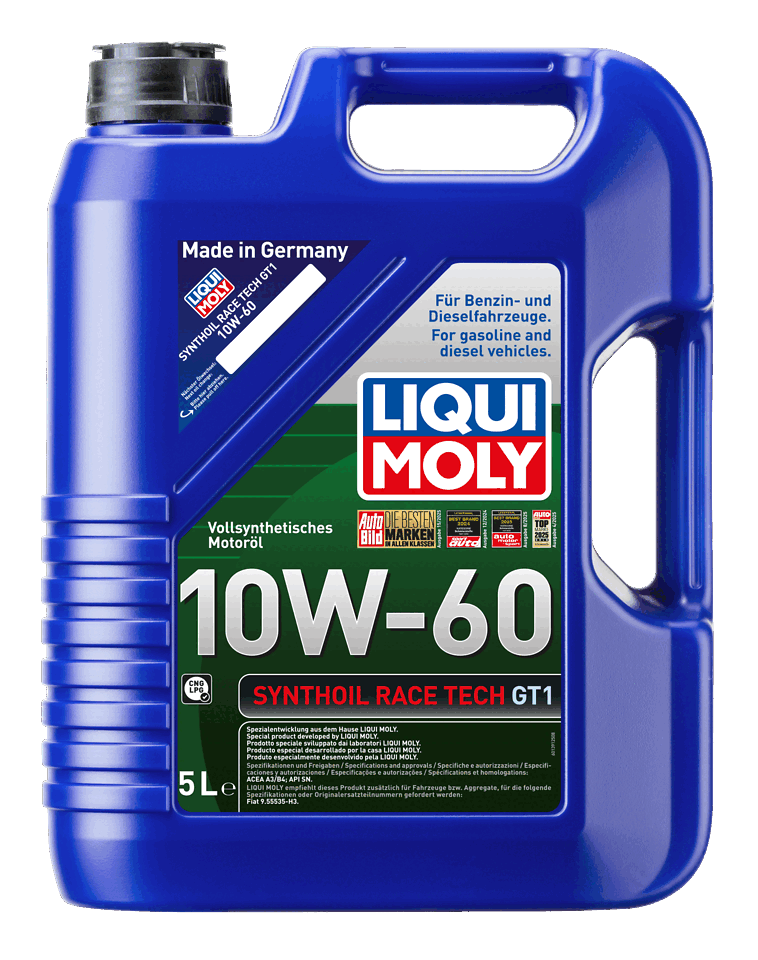 LIQUI MOLY 10W-60 Motor Yağı Synthoil Race Tech GT1 5 Litre (8909) - Orijinal Ürün Görseli | Petrogen Otomotiv