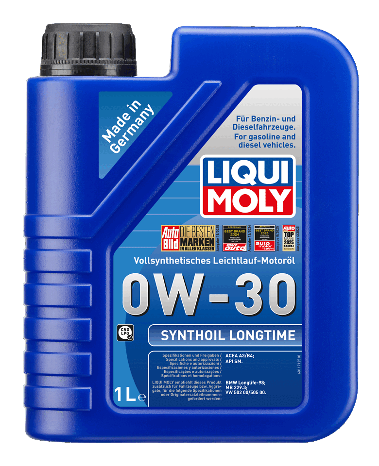 LIQUI MOLY 0W-30 Motor Yağı Synthoil Longtime 1 Litre (8976) - Orijinal Ürün Görseli | Petrogen Otomotiv