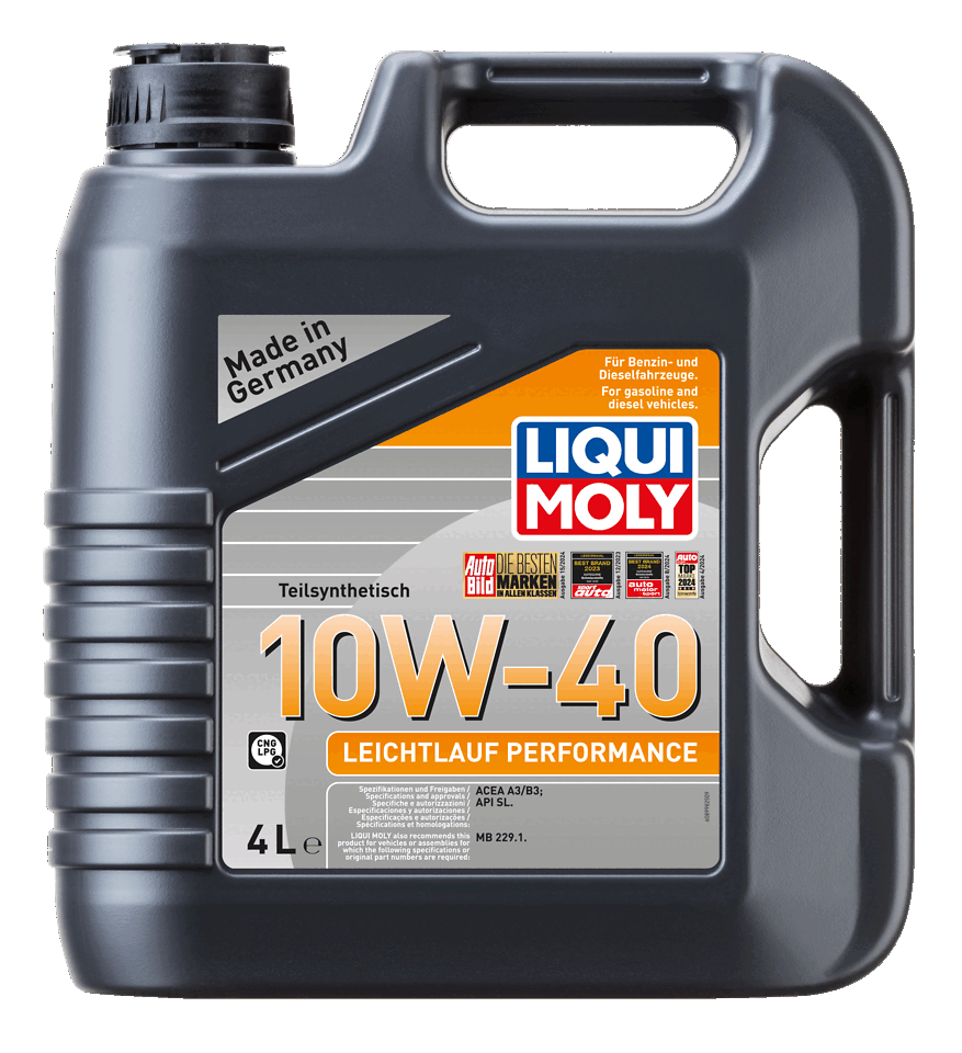 LIQUI MOLY 10W-40 Motor Yağı Leichtlauf Performance 4 Litre (8998) - Orijinal Ürün Görseli | Petrogen Otomotiv