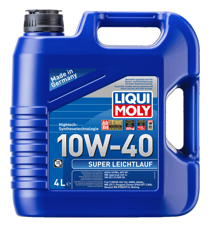 LIQUI MOLY 10W-40 Motor Yağı Super Leichtlauf 4 Litre (9504) - Orijinal Ürün Görseli | Petrogen Otomotiv
