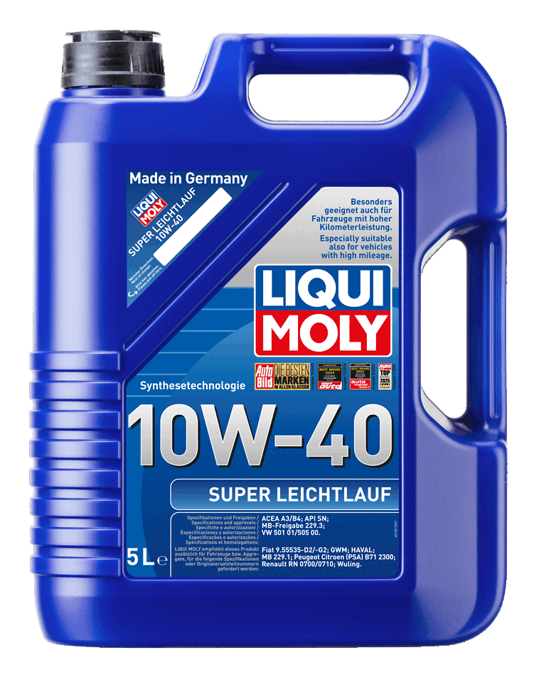 LIQUI MOLY 10W-40 Motor Yağı Super Leichtlauf 5 Litre (9505) - Orijinal Ürün Görseli | Petrogen Otomotiv