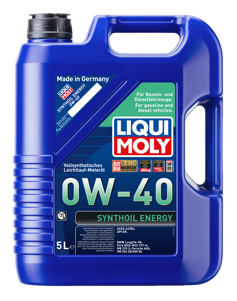 LIQUI MOLY 0W-40 Motor Yağı Tam Sentetik Synthoil Energy 5 Litre (9515) - Orijinal Ürün Görseli | Petrogen Otomotiv