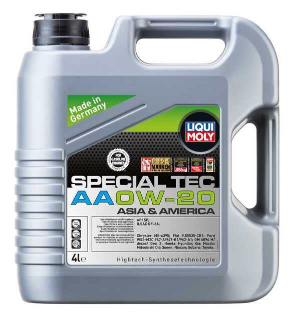 LIQUI MOLY 0W-20 Motor Yağı Special Tec AA 4 Litre (9705) - Orijinal Ürün Görseli | Petrogen Otomotiv