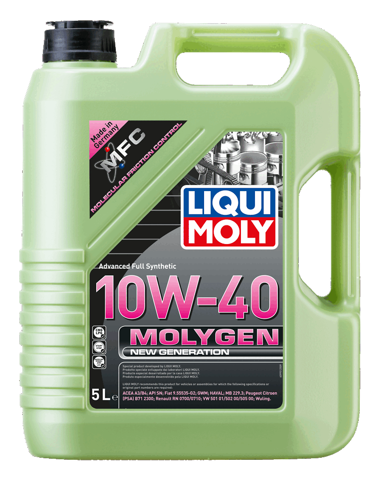 LIQUI MOLY 10W-40 Motor Yağı Molygen New Generation 5 Litre (9951) - Orijinal Ürün Görseli | Petrogen Otomotiv
